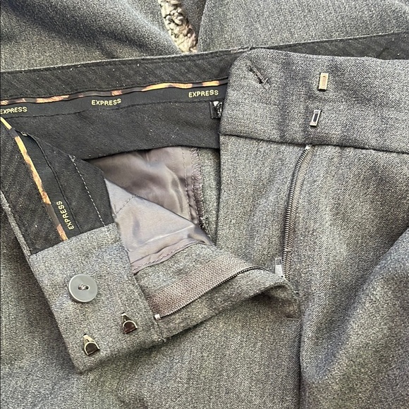 Womens Express grey pants with pockets slacks dress pants - Picture 8 of 17